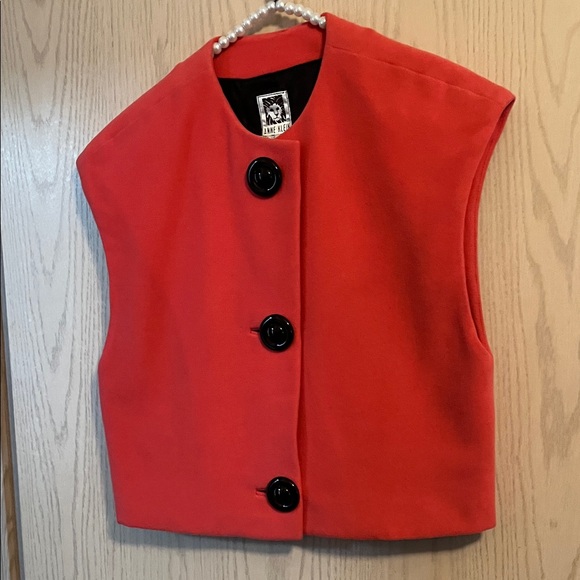 Anne Klein Jackets & Blazers - Anne Klein Coral Pink Sleeveless Button Vest